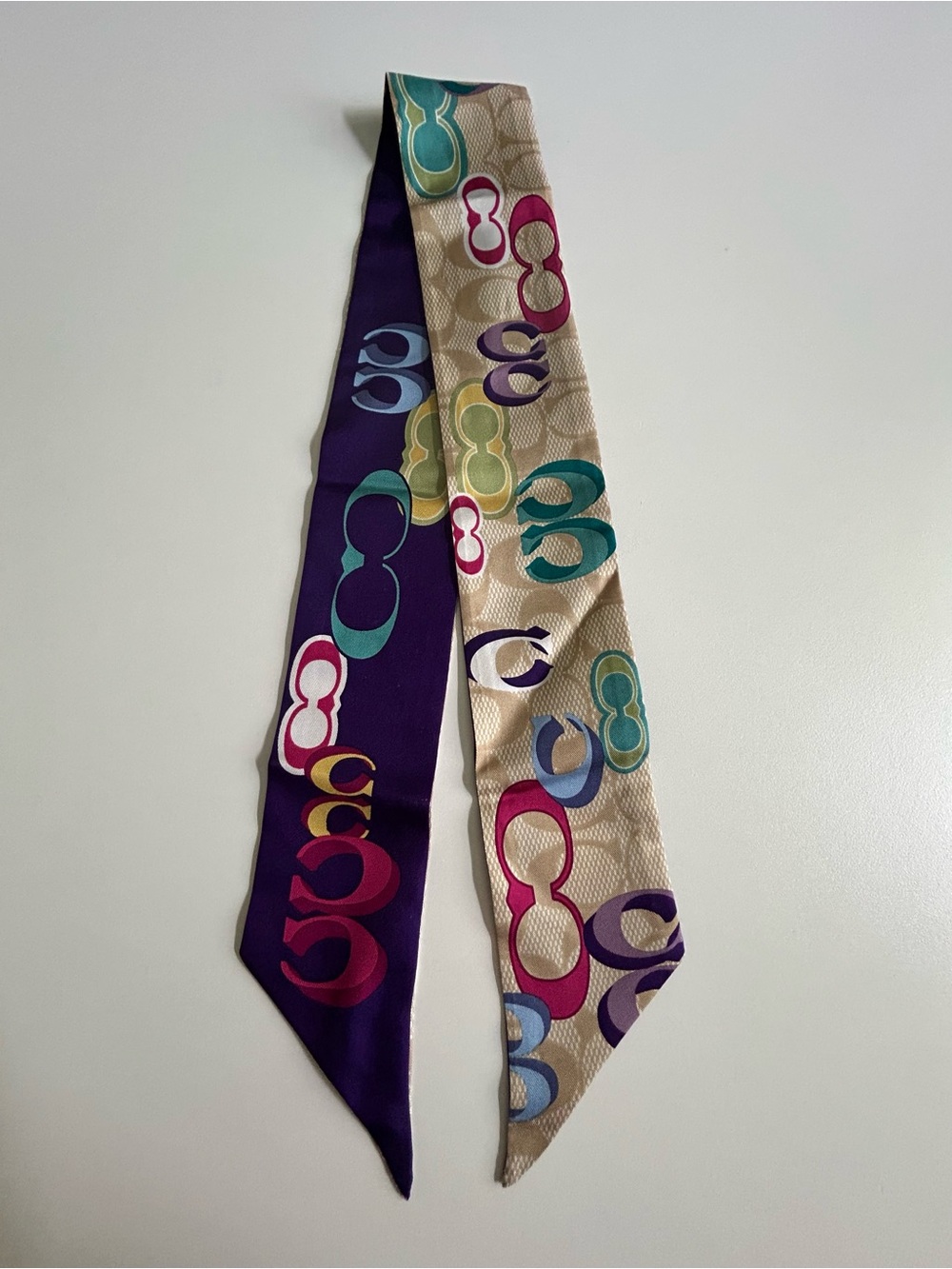 Coach Patterned Silk Scarf